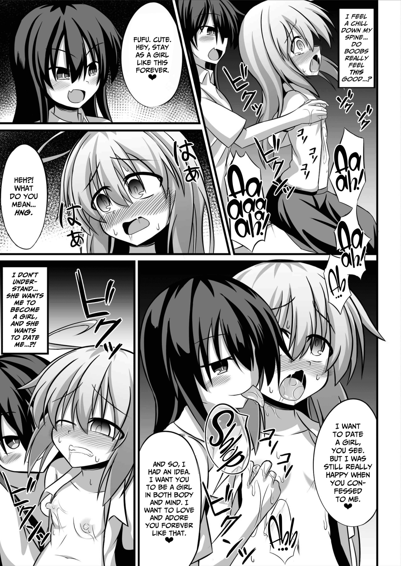 Hentai Manga Comic-Genderbent Descent Into Sluthood ~Turning Into A Girl From Lovey-Dovey Lesbian Sex~-Read-8